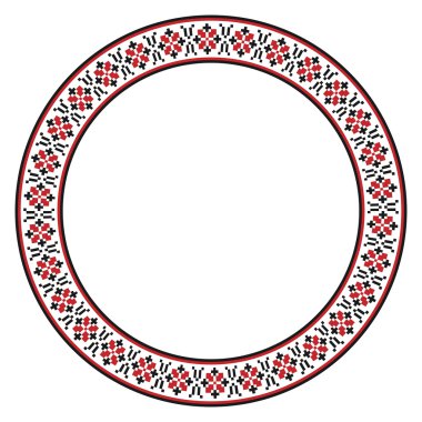 geleneksel Slav yuvarlak nakış