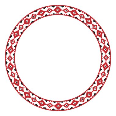 geleneksel Slav yuvarlak nakış