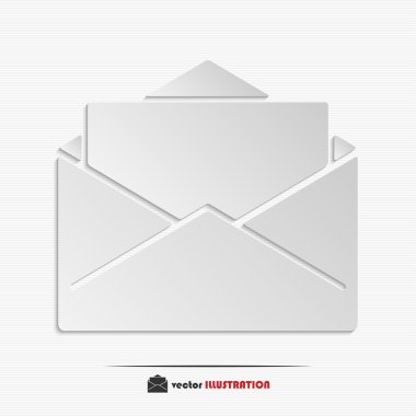 Soyut açık zarf web simgesi