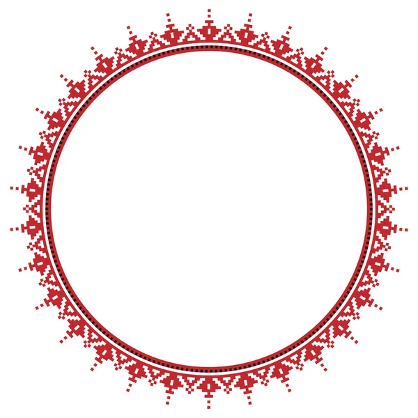 Traditional Slavic round embroidery — Stock Vector