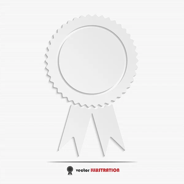 Badge abstrait avec icône web rubans — Image vectorielle