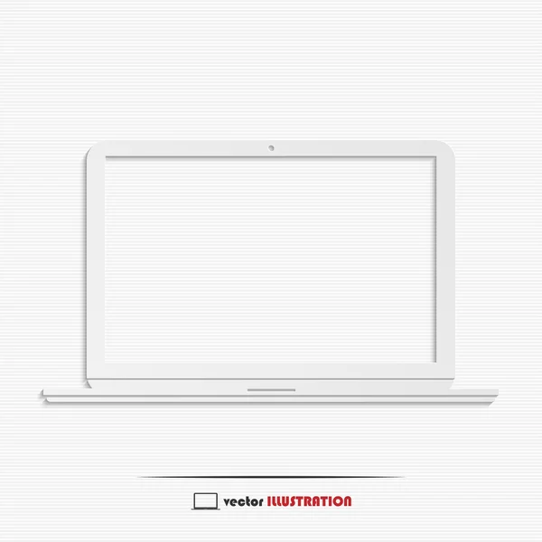 Absztrakt laptop pókháló ikon — Stock Vector