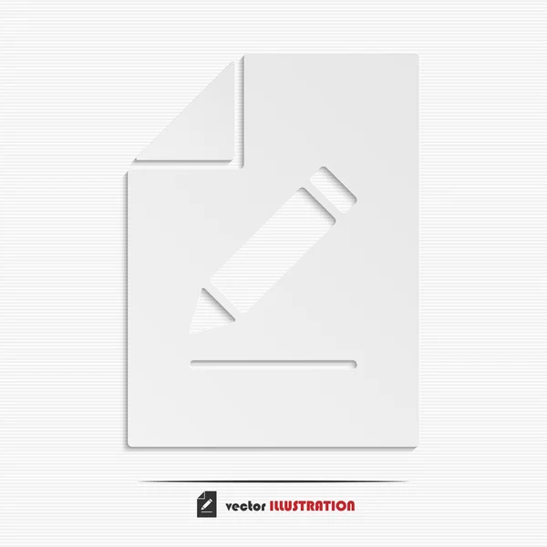 Abstract note web icon — Stock Vector
