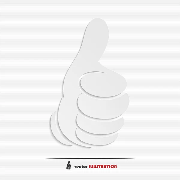 Abstracte thumbs-up web pictogram — Stockvector