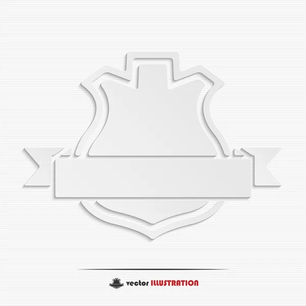 Escudo abstrato com ícone de fita — Vetor de Stock
