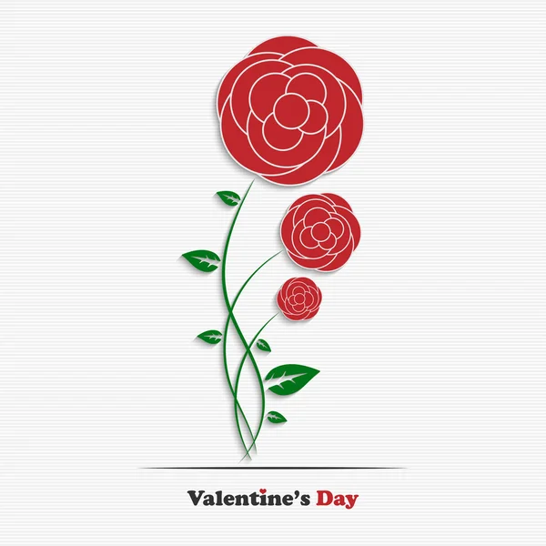 Abstraktní růže Valentýn — Stockový vektor