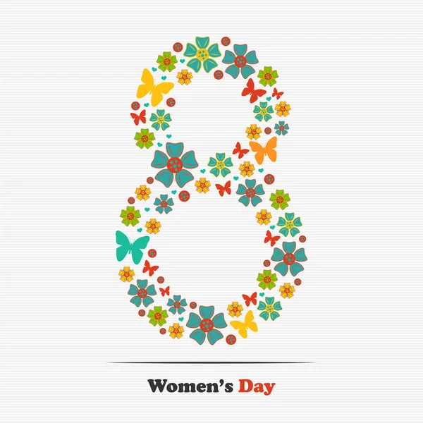 3 月 8 日。国際女性の日 — ストックベクタ