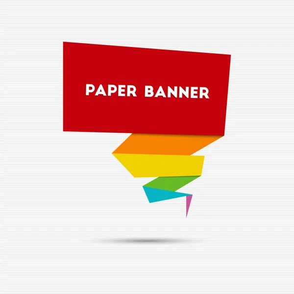 Bannière abstraite en papier coloré — Image vectorielle