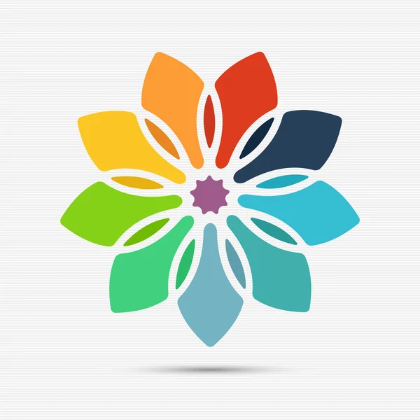 Çiçek logo şablonu — Stok Vektör