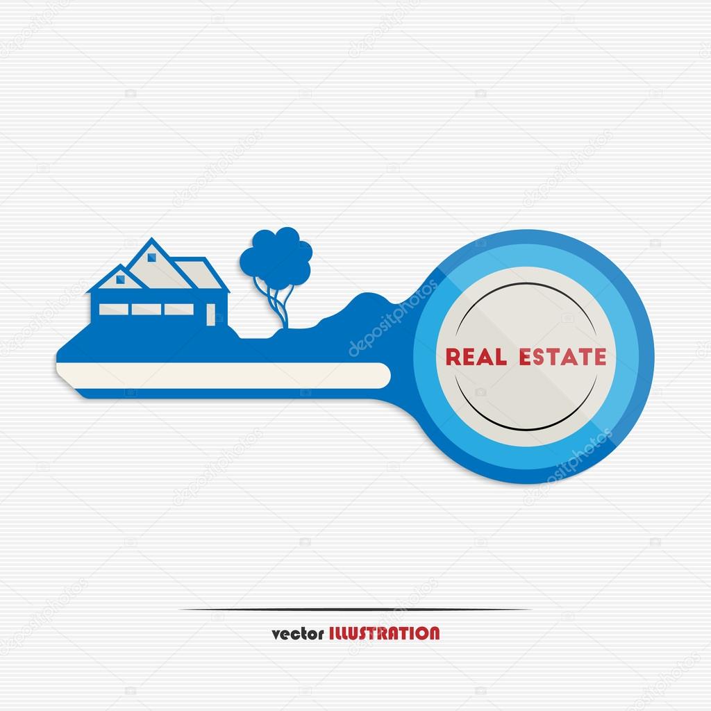 Vector illustration of an abstract real estate icon for your design