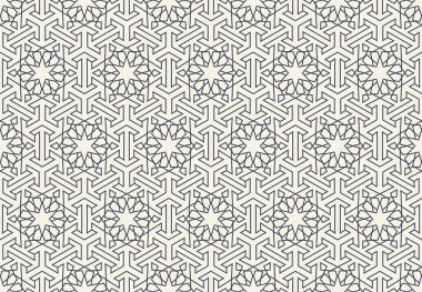 Soyut kesintisiz geometrik İslami duvar kağıdı deseni
