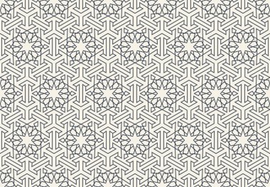 Abstract seamless geometric islamic wallpaper pattern clipart