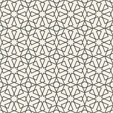 Soyut kesintisiz geometrik İslami duvar kağıdı deseni