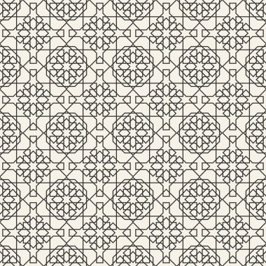 Soyut kesintisiz geometrik İslami duvar kağıdı deseni