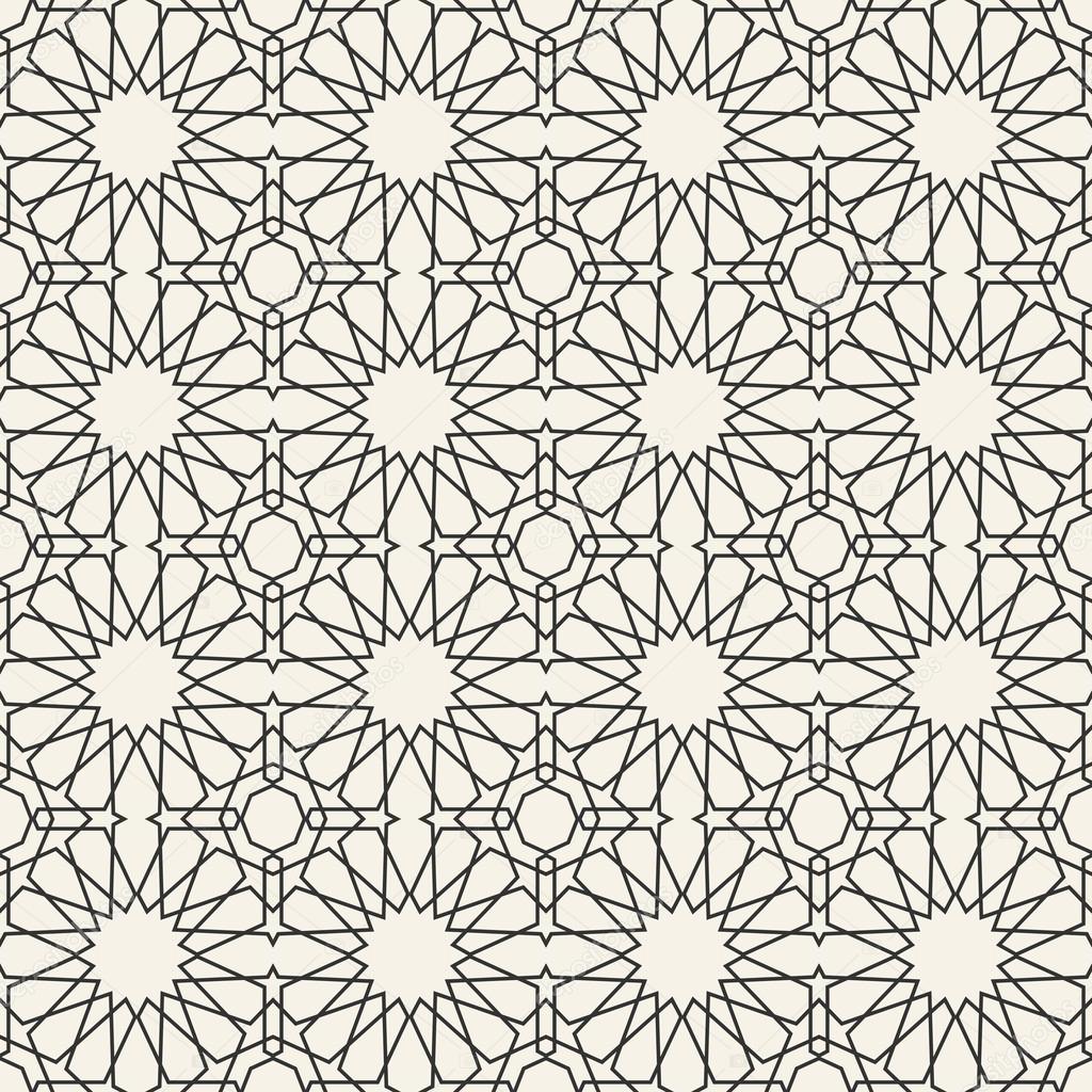 Abstract seamless geometric islamic wallpaper pattern