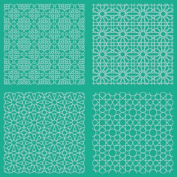 Abstract seamless traditional arabian patterns — Stock Vector