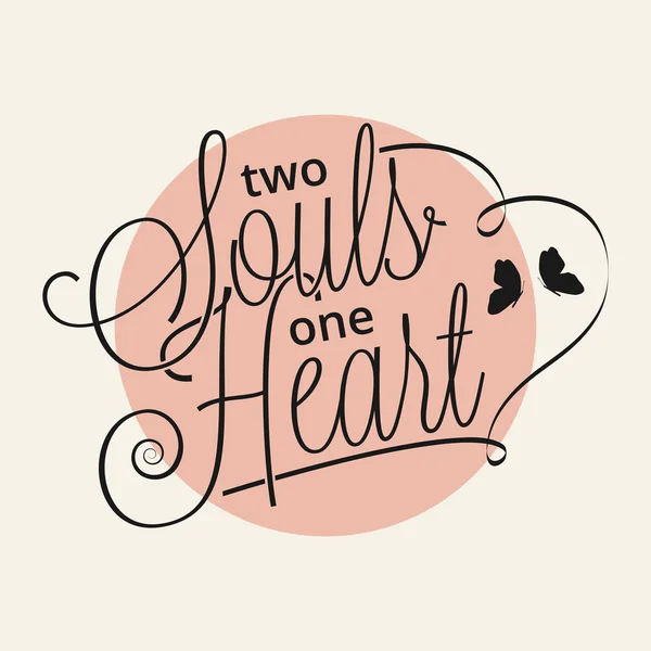 Two souls one heart — Stock Vector