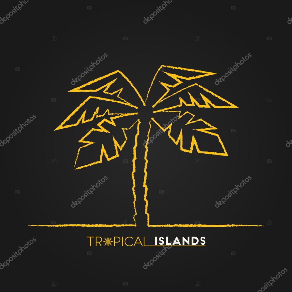 Vector illustration of palm tree for your design