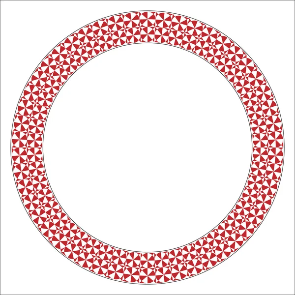 Patrón geométrico medieval redondo abstracto — Vector de stock