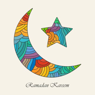Ramadan Kareem greeting card clipart
