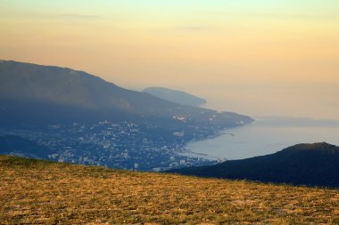 Ai-Petri Yalta şehir görünümünü
