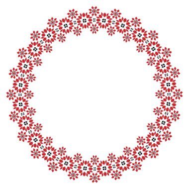 geleneksel Slav yuvarlak nakış