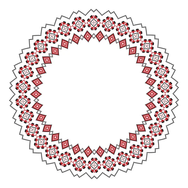 Słowiańska tradycyjną okrągły hafty — Wektor stockowy