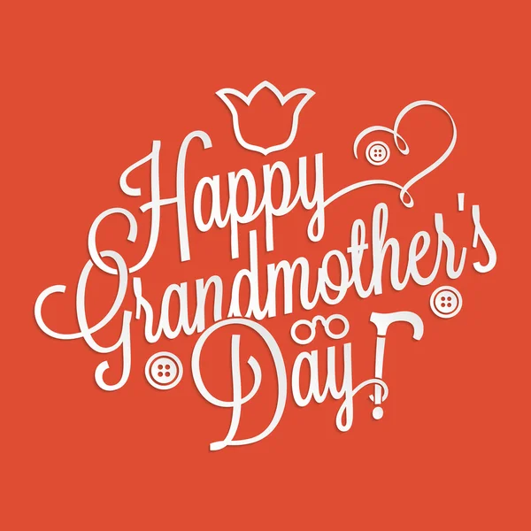 stock vector Happy Grandmother's day lettering