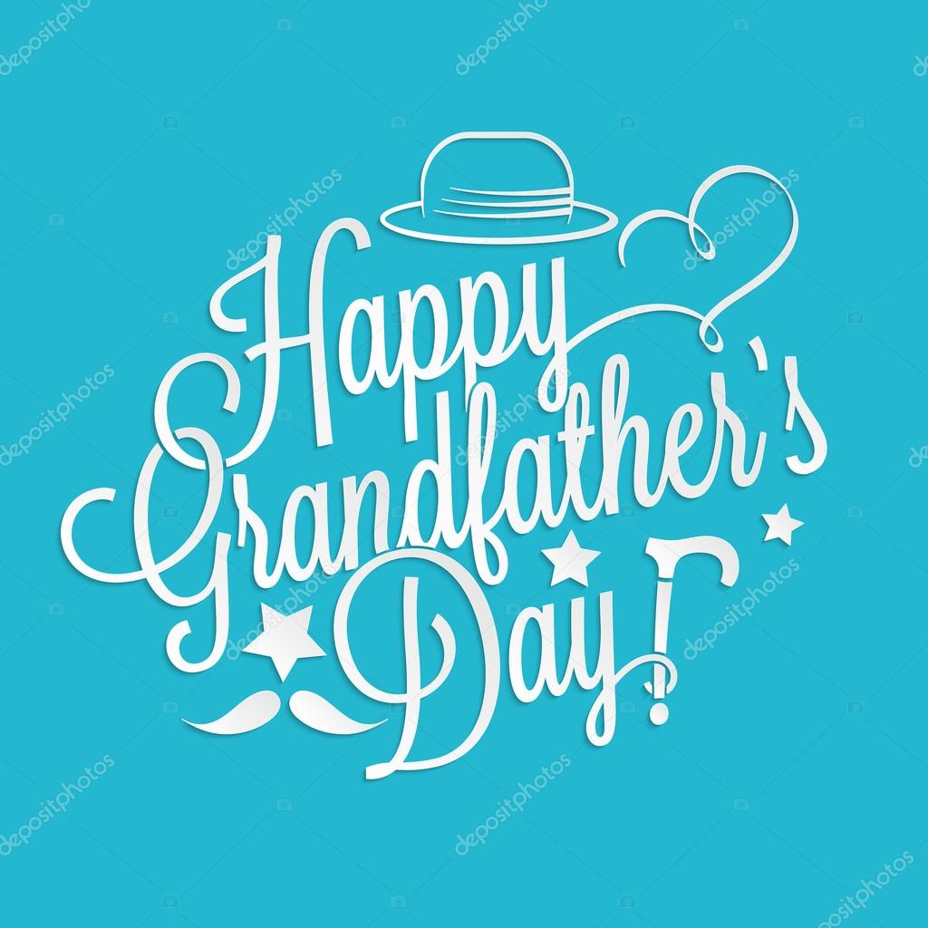 Download Happy Grandfather S Day Lettering Vector Image By C Lawkeeper Vector Stock 84744808