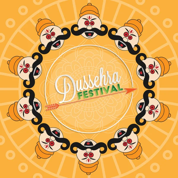 Dussehra fesztivál betűk — Stock Vector