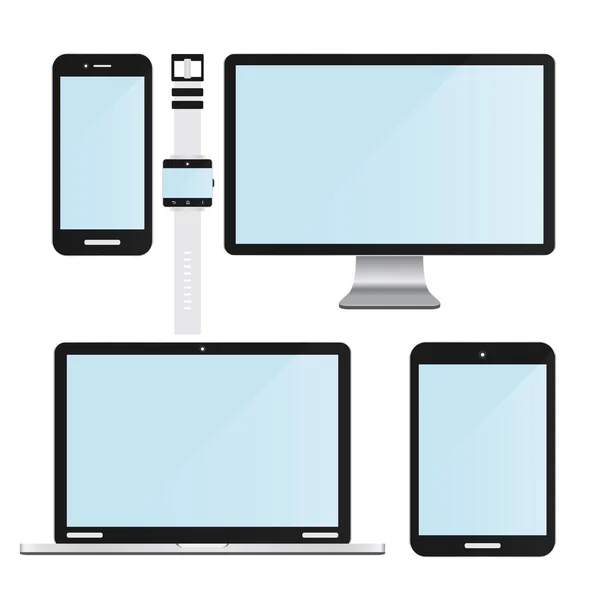 Set de dispositivos electrónicos — Archivo Imágenes Vectoriales