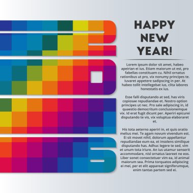 Yeni yıl 2016 tebrik kartı tasarımı