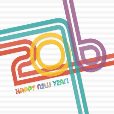 Yeni yıl 2016 tebrik kartı tasarımı