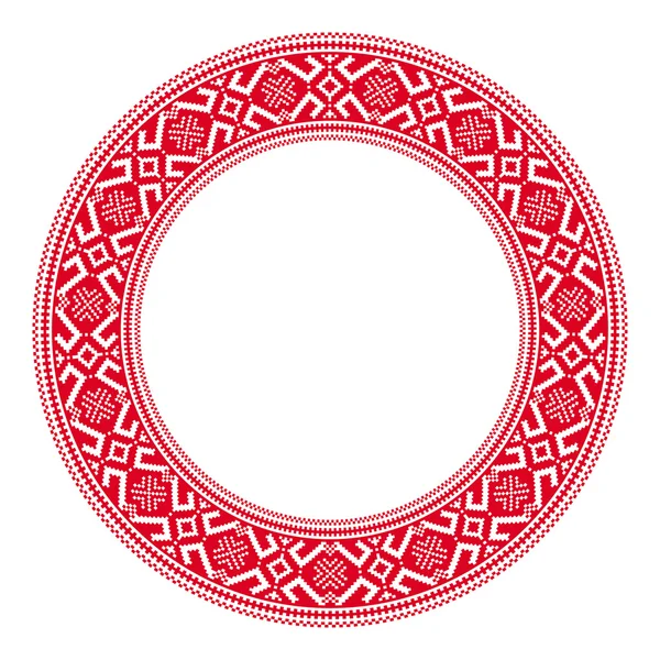 Traditional Slavic round embroidery — Stock Vector