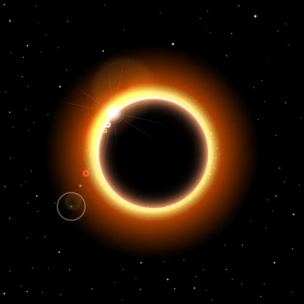 Illustrazione vettoriale dell'eclissi solare — Vettoriale Stock