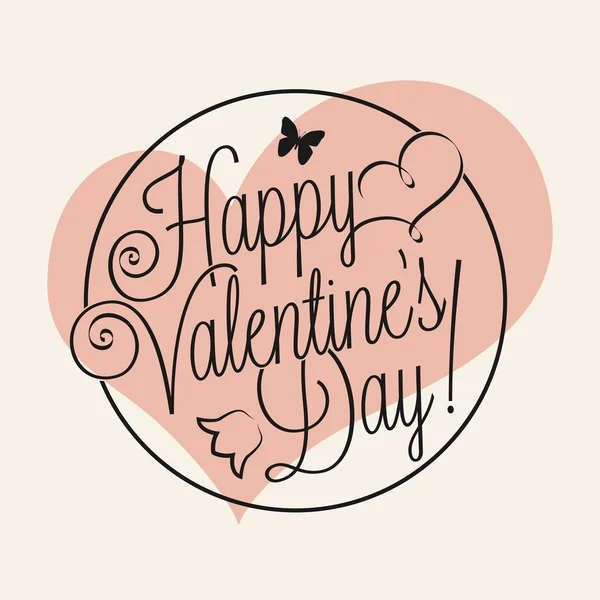 Happy Valentine's Day lettering — Stock Vector