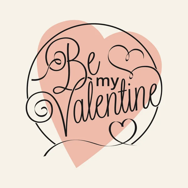 Essere la mia mano San Valentino Lettering — Vettoriale Stock