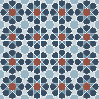 Soyut kesintisiz geometrik İslam Mozaik