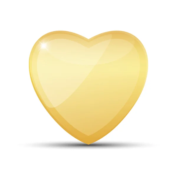 Abstract golden heart — Stock Vector
