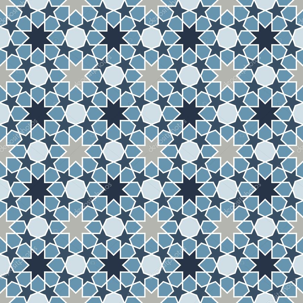 Abstract seamless geometric islamic mosaic