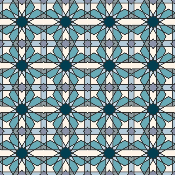 Abstract seamless geometric islamic mosaic — Stock Vector