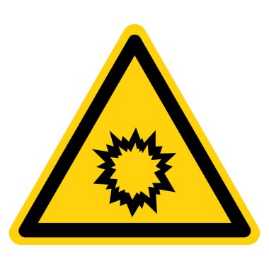 Tehlike Sembol İşareti, Vektör İllüzyonu, Beyaz Arkaplan Etiketinde İzole Edilmiş. EPS10 