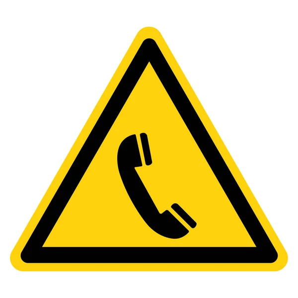 Signe Symbole Téléphone Urgence Illustration Vectorielle Isolé Sur Étiquette Fond — Image vectorielle