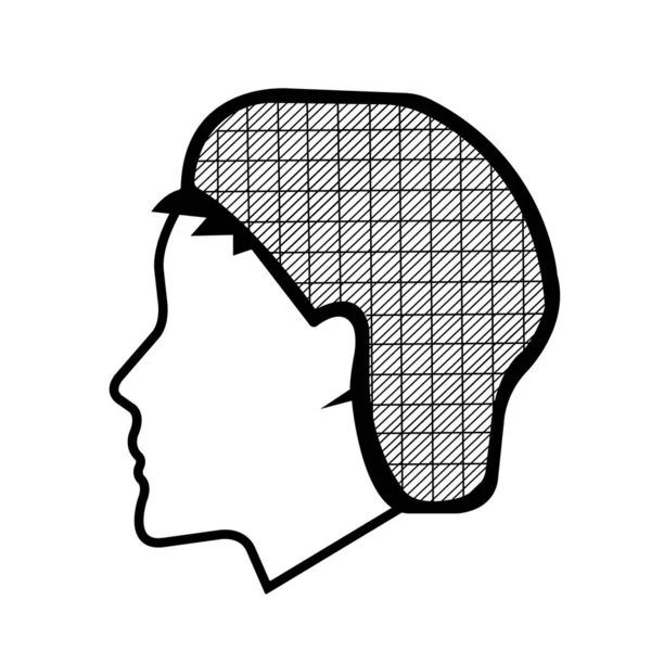 Wear Hair Net Black Icon Vector Illustration Isolated White Background — Stock Vector