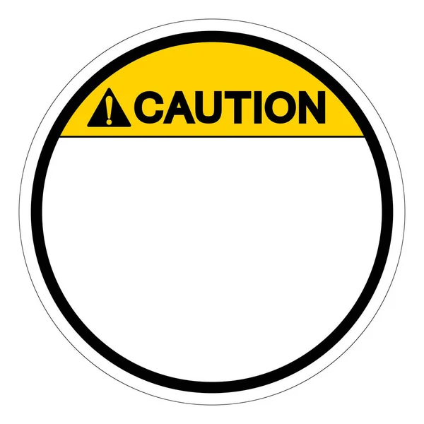 Hintergrund Vorsicht Kreis Leeres Symbol Zeichen Vektorillustration Isolieren Auf Weißem — Stockvektor