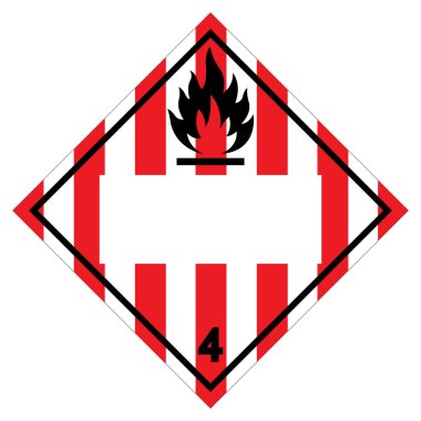 Class 4 Blank Flammable Solid Symbol Sign ,Vector Illustration, Isolate On White Background Label .EPS10  clipart