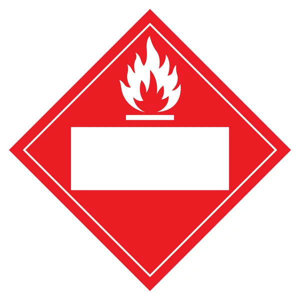 Signe Symbole Inflammable Blanc Illustration Vectorielle Isoler Sur Étiquette Fond — Image vectorielle