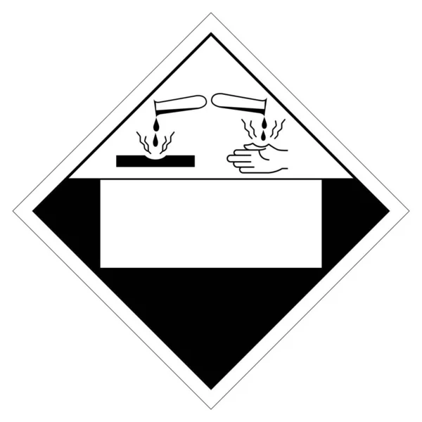 Blank Corrosive Symbol Vector Illustration Izolate White Background Label Eps10 — Vector de stoc