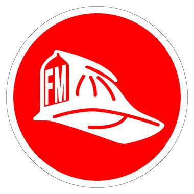 İtfaiye Müdürü Sembol İşareti, Vektör İllüstrasyonu, Beyaz Arkaplan Etiketinde İzole EPS10. 