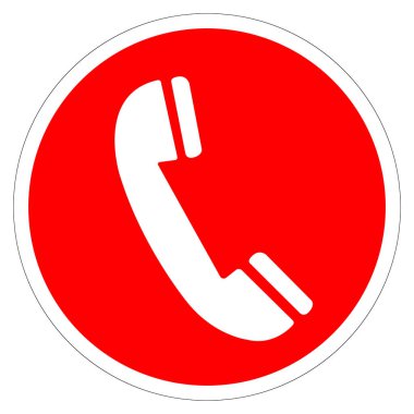 Ateş Telefonu Sembol İşareti, Vektör İllüstrasyonu, Beyaz Arkaplan Etiketinde İzole Edin. EPS10 